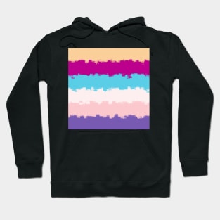 Pencil Strokes Unicorn Lines Pattern Hoodie